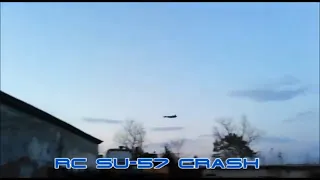 Крушение модели самолета  Су-57  |  RC Su 57 crash