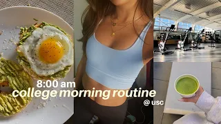 8:30 AM productive & chill college morning routine☀️🍵 work out, skincare & haircare, chit chat grwm!