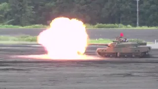 早すぎる国産10式戦車の早撃ち！装填速度4秒！？　Japanese Type 10 tank's amazing speed in loading shells.