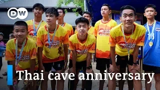 Thailand celebrates anniversary of cave rescue | DW News