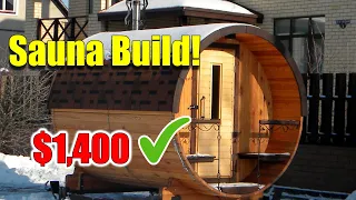 DIY Barrel Sauna Build START to FINISH!
