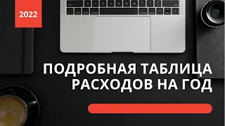 ПОДРОБНАЯ таблица доходов и расходов на 2022 год | Как составить бюджет