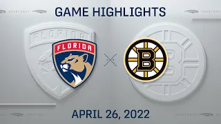NHL Highlights | Bruins vs. Panthers - Apr. 26, 2022