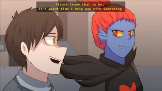 (EOTW FIGHT SCENE) Undyne The True Hero Blow Up Kill Giant Kumu Glitchtale Sparta Remix Extended