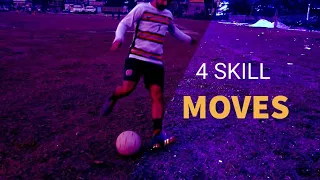 4 Skill Moves to beat any Defender in real games | how to dribble like messi,soccer skills#viral