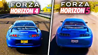 Forza Horizon 5 - NEW CAR SOUNDS vs FH4 Gameplay Comparison! (FH4 vs FH5)