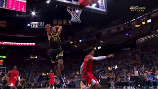 Explain: Warriors rookies Podziemski and Trayce Jackson-Davis connect for flying dunks vs Blazers