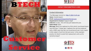 BTECH Customer Service - You decide:  GOOD or BAD???