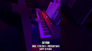 Skyrim 10th Anniversary Dragonborn Main Theme Piano (Teaser)