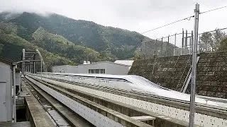 Japan bullet train beats its own speed record. It's fast!