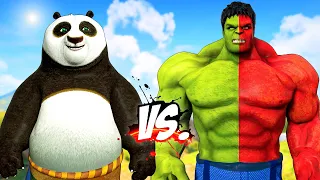 BIG RED-GREEN HULK VS PO (KUNG FU PANDA)