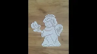 Aniołek na szydełku techniką siatkową part1, world bears   crochet angel technique filet