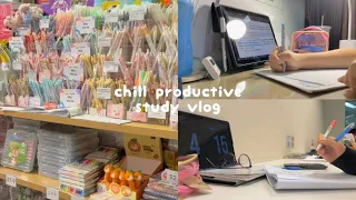 chill productive study vlog || grinding for exams, eating, aesthetics || [nus high student life]
