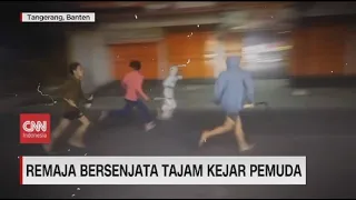 Remaja Bersenjata Tajam Kejar Pemuda