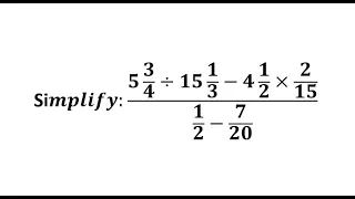 How to simplify Harder fractions