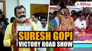 Kerala: Suresh Gopi Road Show in Thrissur, Receives Victory Certificate from Collector