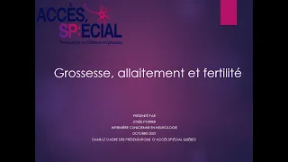Webinaire « Grossesse, allaitement et fertilité » présenté par Accès SP:écial