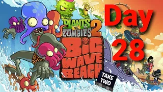 PvZ 2 Adventure Big Wave Beach  Day 28