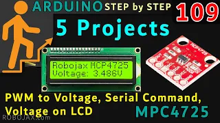 Output DC or AC Voltage using MCP4725 DAC with LCD and PWM to Voltage Converter with Arduino