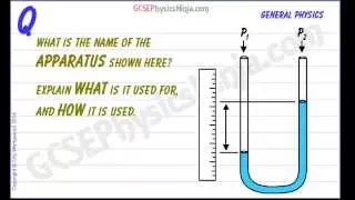 GCSE Physics - Using Liquid in a U-Tube to Measure Pressure Difference