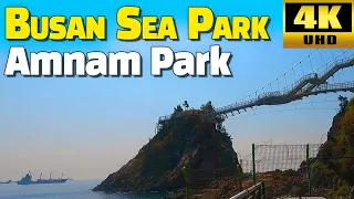 Korea Busan Amnam Park / Sondo Yonggung Suspension Bridge / Sky Park - 4K