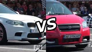 Chevrolet Aveo Turbo vs BMW M5 F10