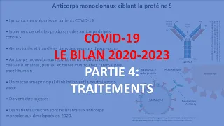 COVID-19 : Bilan 2020 2023 : Traitements