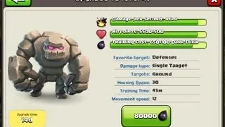 Lets play Clash of Clans - Buying Golem MAX LEVEL 4 with Max LVL Golem Gameplay !