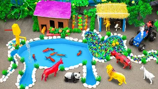 DIY Mini Farm Diorama With House For Duck & Cow | Chicken Shed | Diy Mini Lake in Garden #1