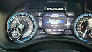 Changing HUD settings 2021 Ram 1500