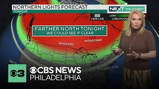 Another chance to see Northern Lights Sunday, cloudy and cool Mother's Day around Philadelphia