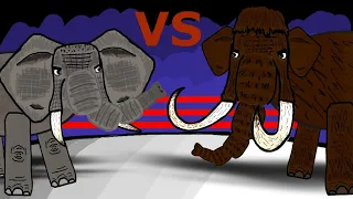 ELEPHANT vs WOOLLY MAMMOTH!!!