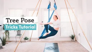 Aerial Yoga Trick Tutorial | Tree Pose + Variations