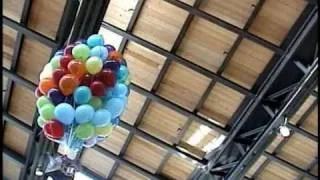 UP House & Balloons in Flight  PIXAR Atrium  - Real Life - Method 42 Productions.wmv