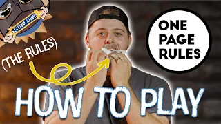 How to Play One Page Rules - Grimdark Future & Age of Fantasy