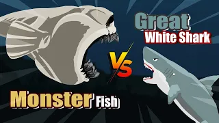 Monster Fish vs Great White Shark | Zoonomaly Animation