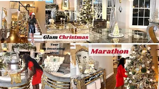 GLAM & MAGICAL CHRISTMAS DECORATING IDEAS! TOUR & MARATHON | CHRISTMAS DECORATE WITH ME 2023