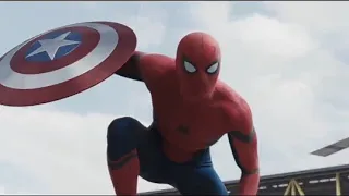 Captain America Civil War spider man entry scene (Hindi)