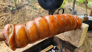 LAING AT LECHONG PORK BELLY Collab  with @tolbuloymukbang | OUTDOOR COOKING |Team AgustinTV