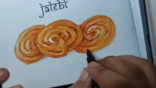 Food Illustration (Indian Dessert - Jalebi)