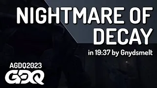 Nightmare of Decay by Gnydsmelt in 19:37 - Awesome Games Done Quick 2023