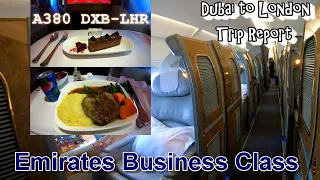 Emirates A380 Business class Dubai to London Heathrow Airport