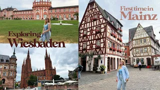 Visiting Mainz and Wiesbaden ⛅️ short trip on a gloomy summer day | Germany vlog