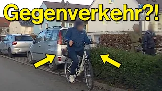 Geisterfahrer mit Fahrrad, unnötiges Ausbremsen und kein Seitenabstand | Dashcam Deutschland #051