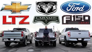 2023 Chevy 1500 LTZ VS 2023 Ram 1500 Laramie VS 2023 Ford F-150 Lariat: Which Truck Drives The Best?