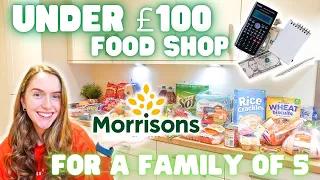 UNDER £100 MORRISONS WEEKLY FOOD HAUL 2023/ FAMILY OF 5 QUICK, EASY, BUDGET WEEKLY MEAL PLAN/IDEAS