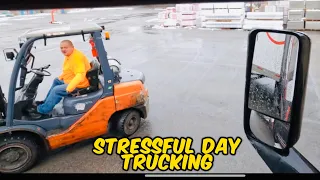 Stressful Day Trucking! 🤦🏼‍♂️  #truckingvlog #otrtrucker #delivery #loaded