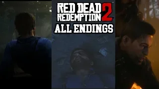 All Four Endings Red Dead Redemption 2 ( Two Bad And Two) (Arthur Morgan Death)