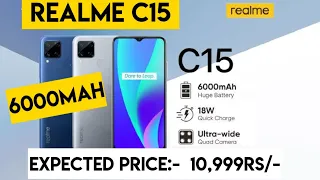 Realme c15 6000mah massive battery upcoming phone