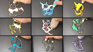 Pokemon All Eevee Evolutions Pancake Art, 2023ver